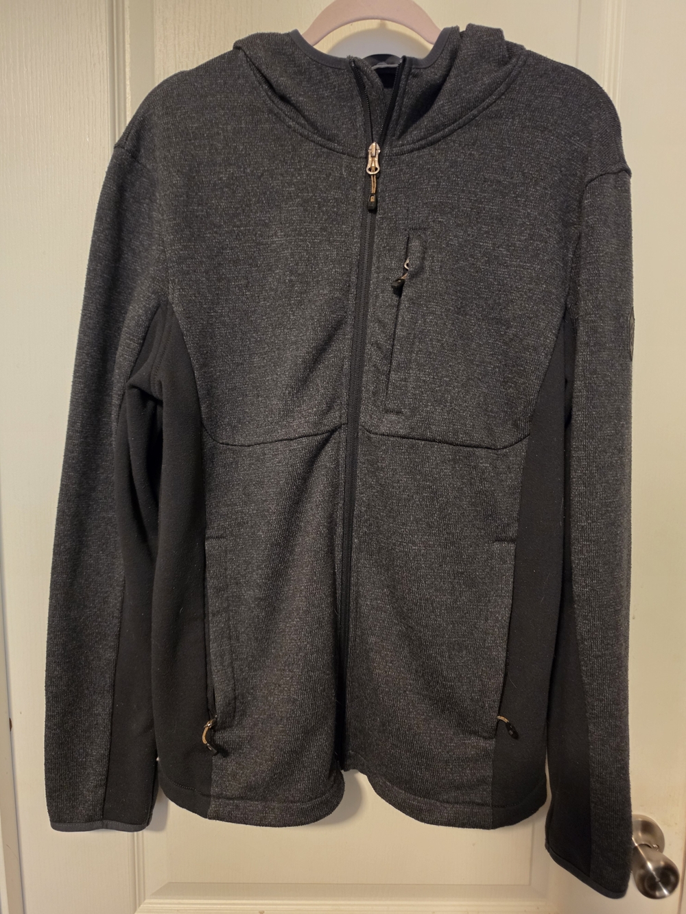 Free Country Men's Charcoal Gray Full-Zip Hooded Jacket
